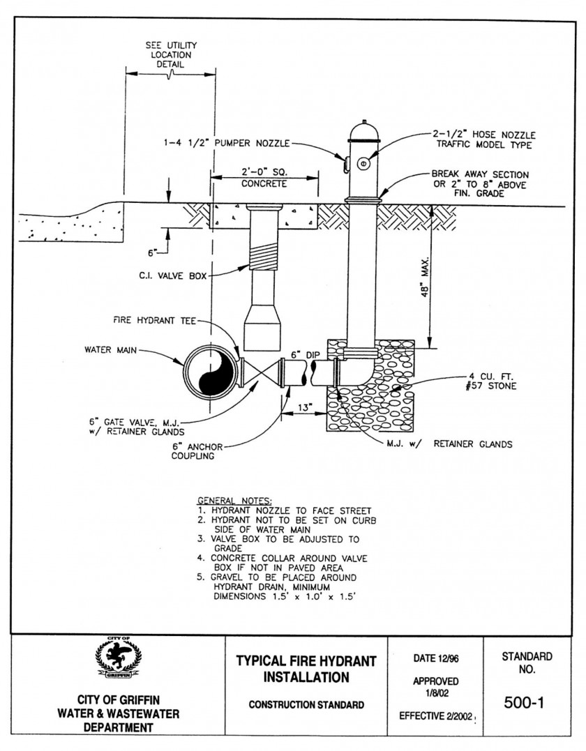 Fire Hydrant Diagram Standpipe Technical Drawing PNG