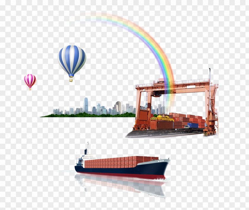Flowers Express Container Port Shipping Transport Intermodal Logistics Service PNG