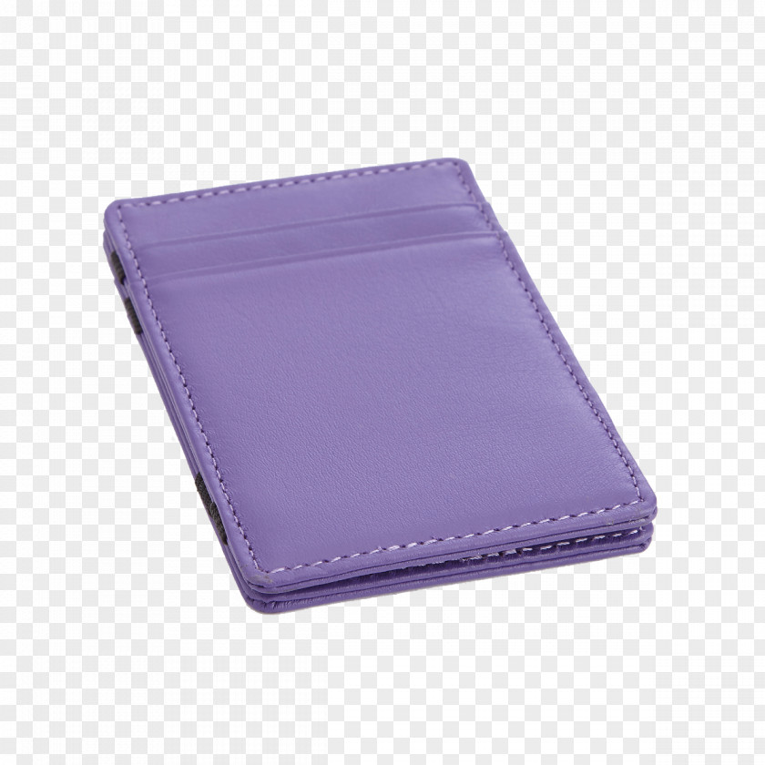 Genuine Leather Wallet Purple PNG