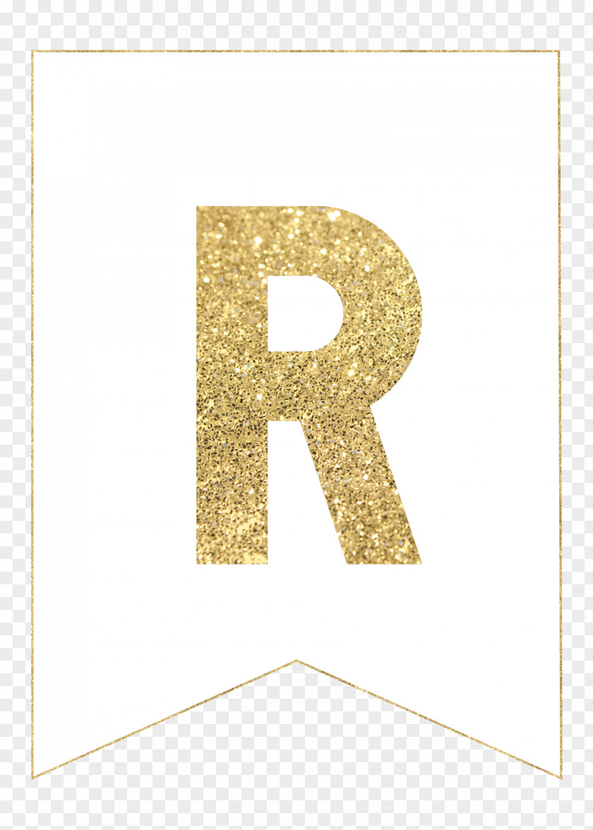 Letter Gold Alphabet Printing Banner PNG