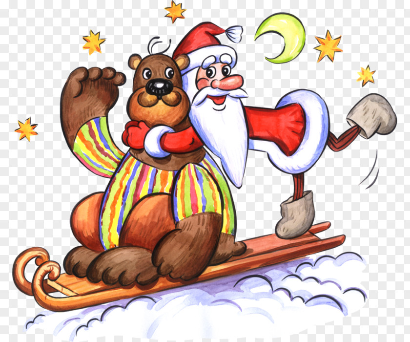 Santa Claus Christmas Drawing New Years Day PNG