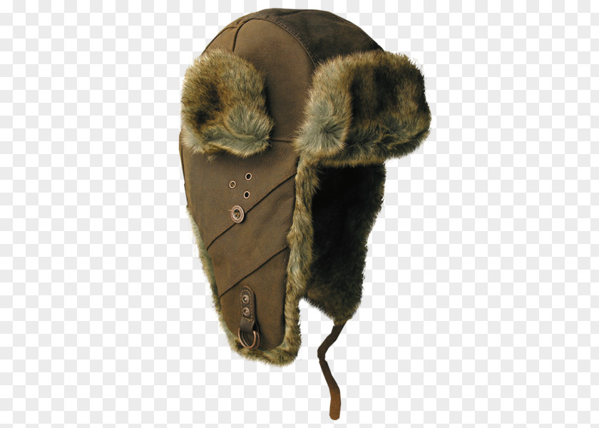 Hat Fur Leather Helmet Inlander PNG