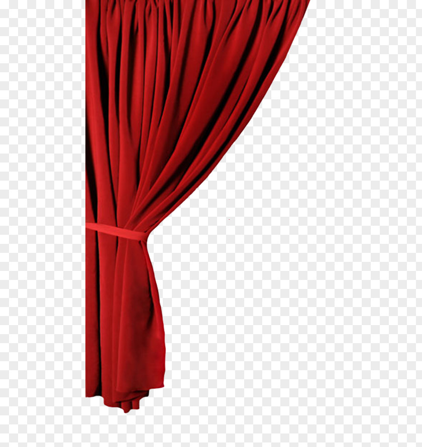 One Side Of The Red Curtain Clip Art PNG
