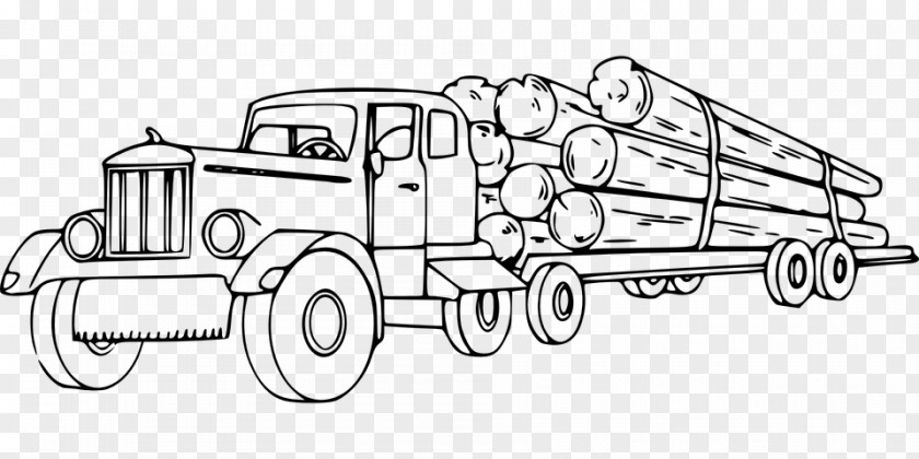 Truck Peterbilt Logging Semi-trailer Lumberjack PNG