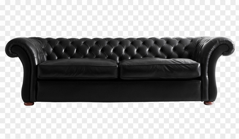 Black Leather Sofa Couch Furniture Clip Art PNG