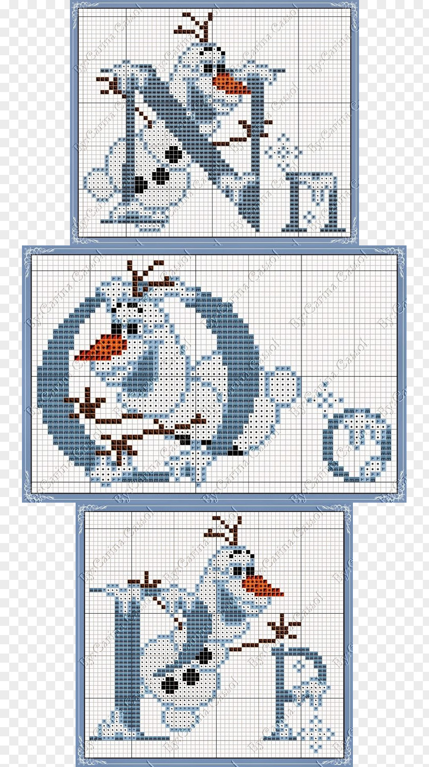 Elsa Cross-stitch Olaf Pattern PNG