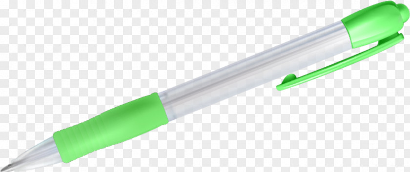 Hand Painted Grey Ball Point Pen Ballpoint Green Angle PNG