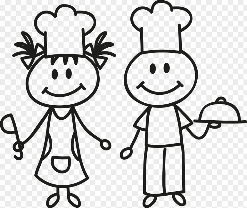 Little Chef Drawing Cartoon PNG