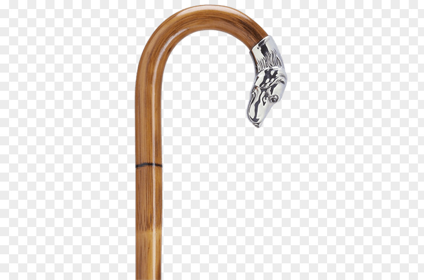 Silver Assistive Cane Walking Stick Nickel Shepherd's Crook PNG