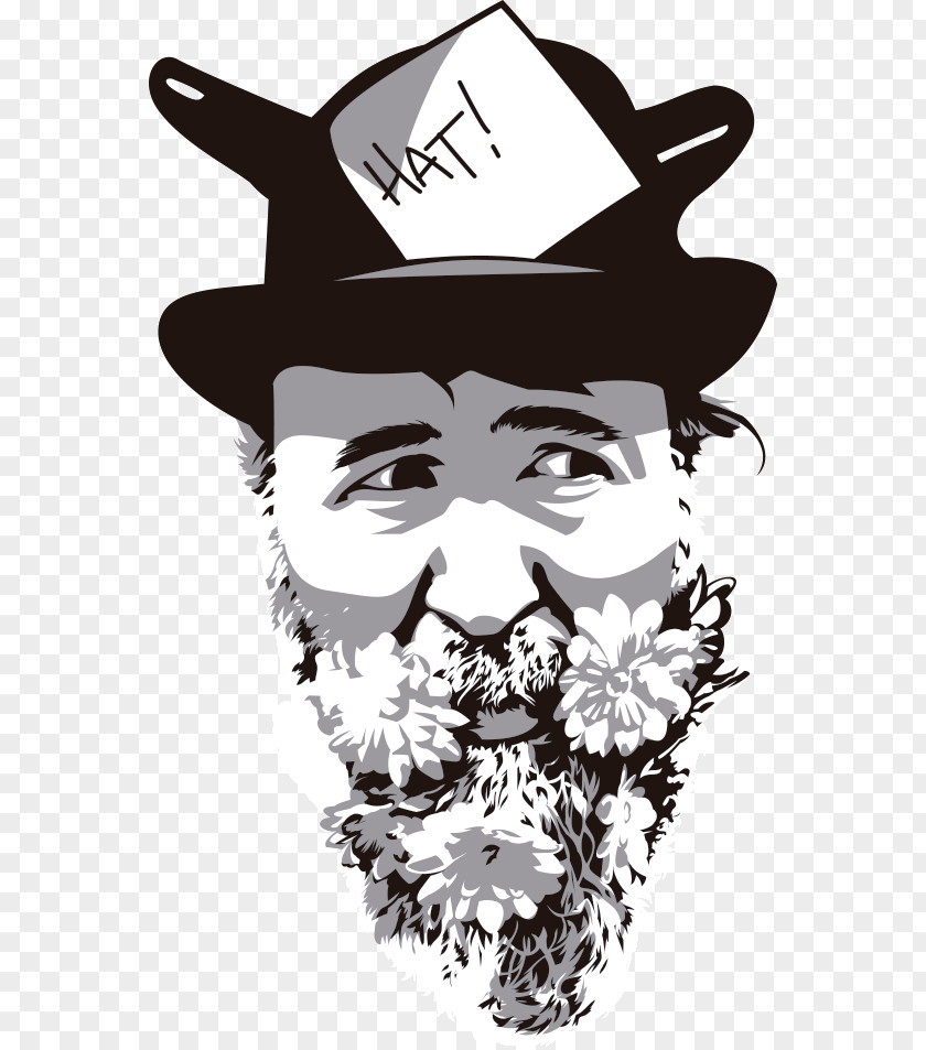 Beard Logo Soup Comedian Black And White Visual Arts Illustration PNG