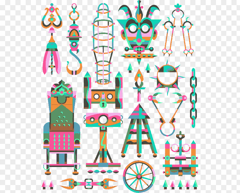 Mask Tripod Wheel Halloween Illustration PNG