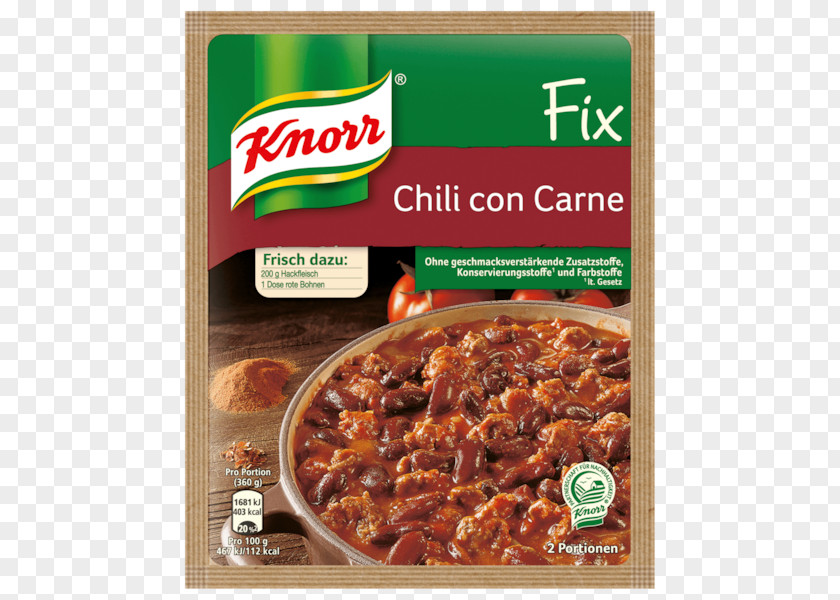 Meat Chili Con Carne Wiener Schnitzel Bolognese Sauce Mexican Cuisine Knorr PNG