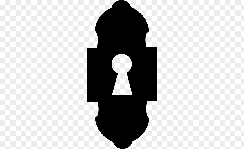 Silhouette Keyhole Lock PNG
