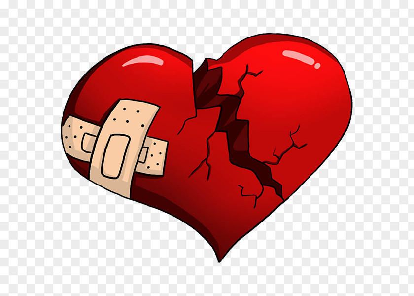Broken Heart Love Cartoon PNG