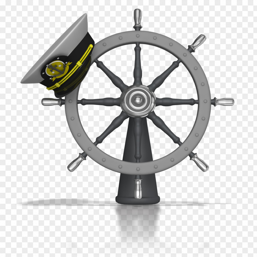Captain Ship's Wheel Drawing Boat PNG