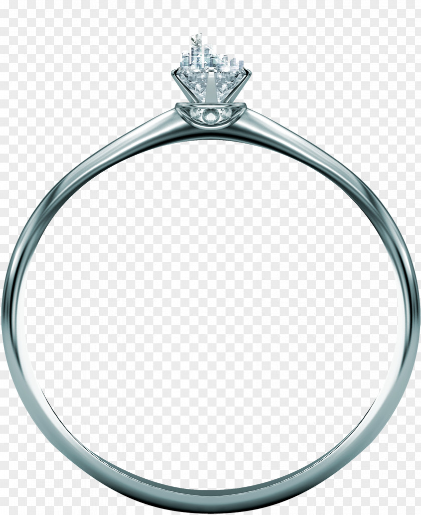 Crystal City Building Ring Gold PNG