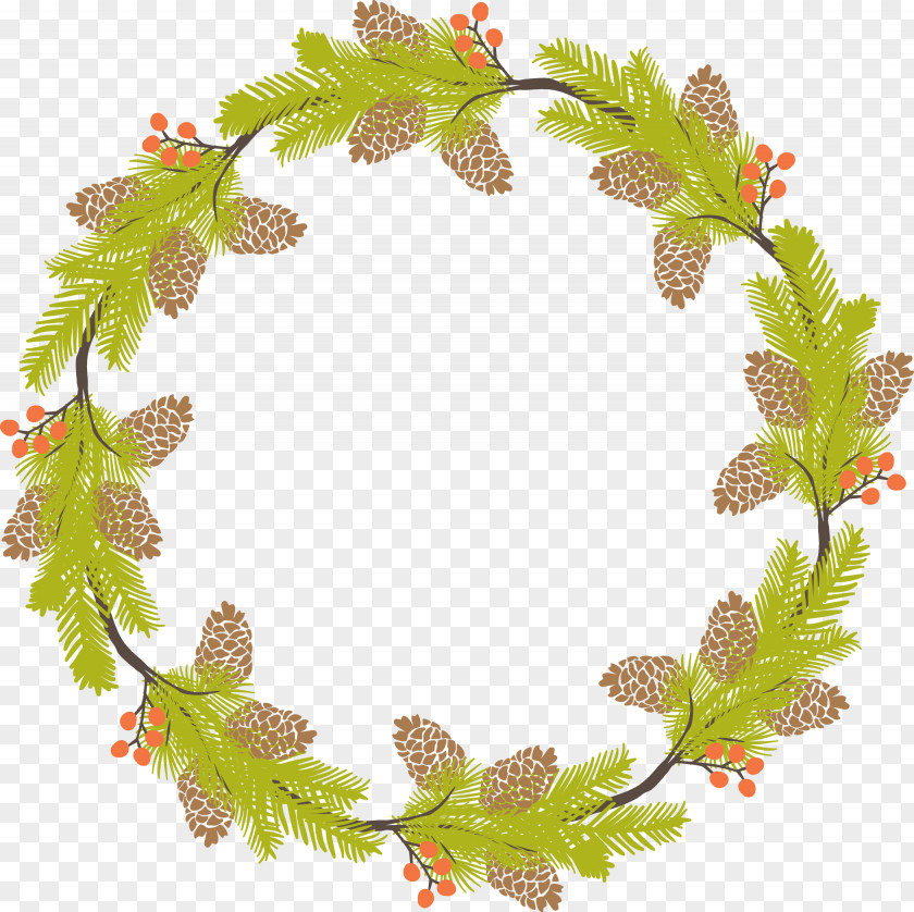 Beautiful Flower Garland Wreath Sticker PNG