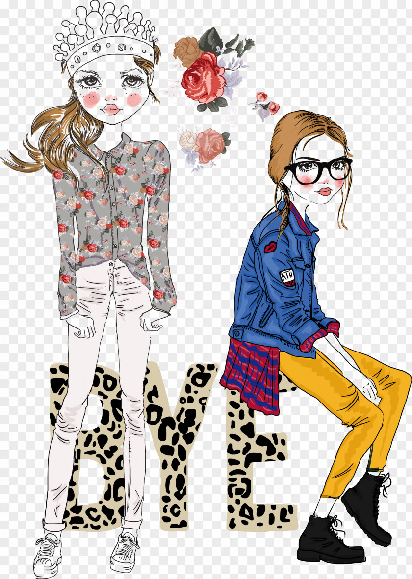 Special Hand-painted Woman Fashion Drawing Shutterstock Illustration PNG
