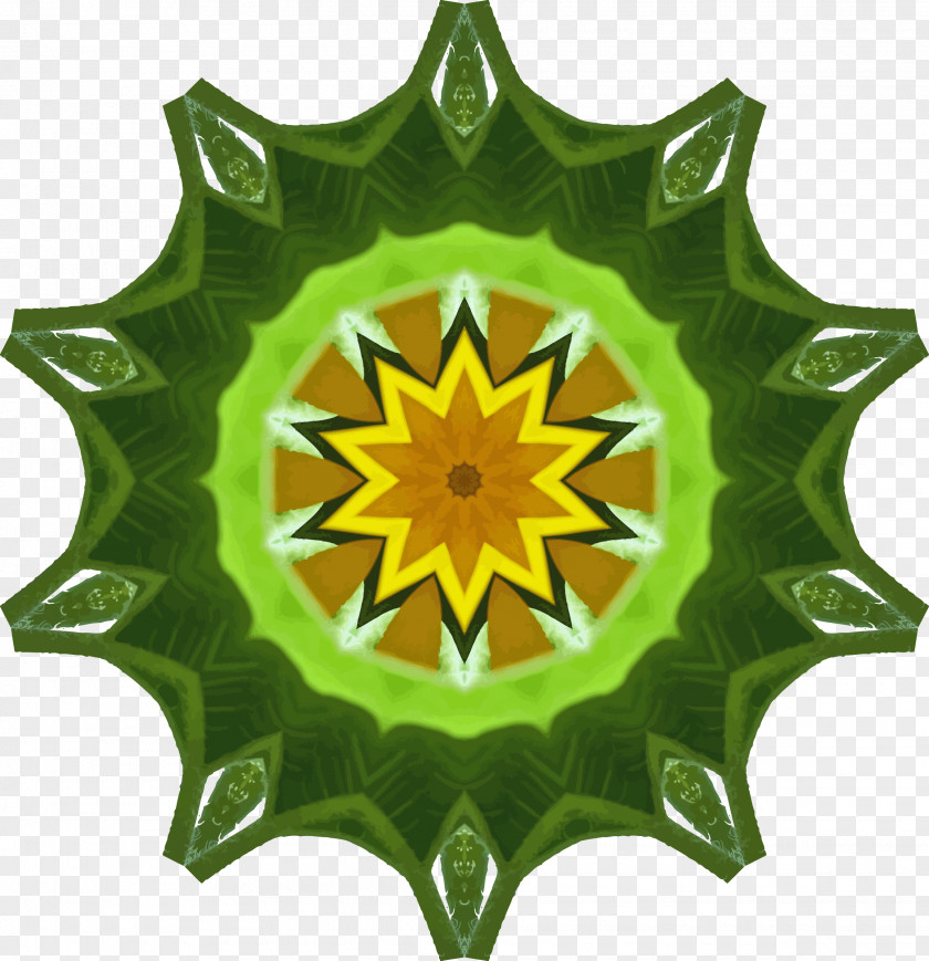 Sunflower Green Yellow Totem Surname PNG