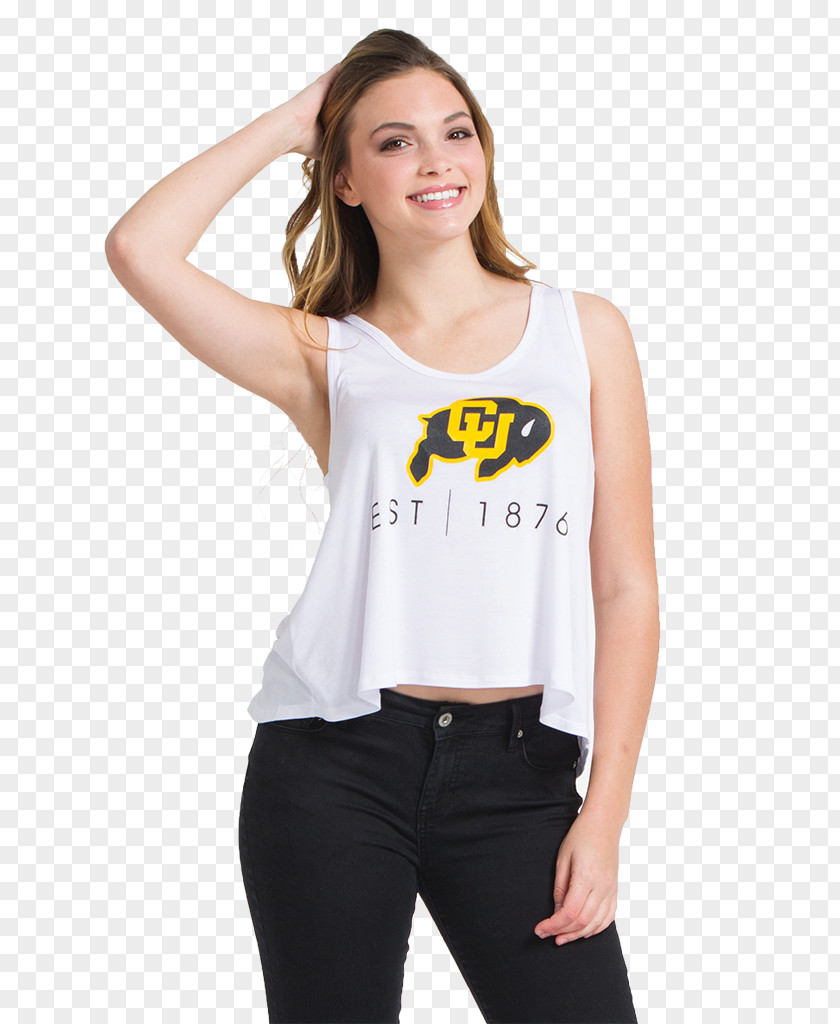 T-shirt University Of Colorado Boulder Sleeveless Shirt Shoulder PNG