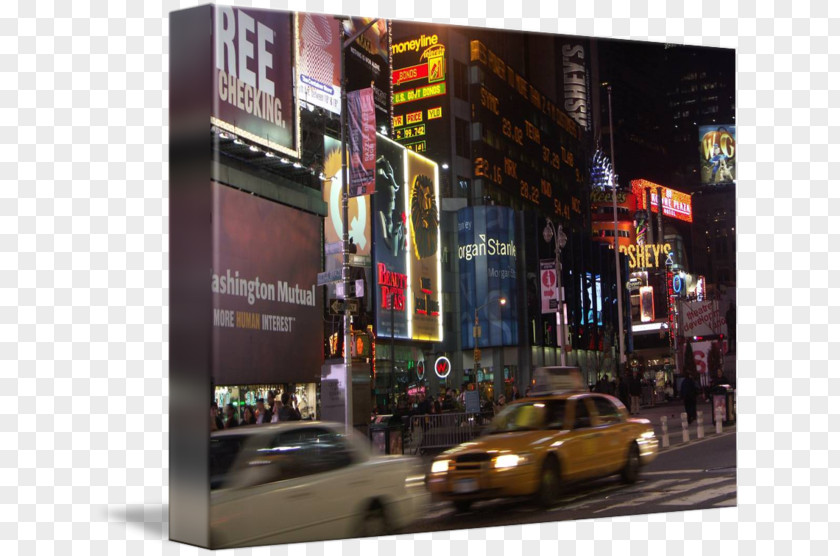 Time Square Display Advertising Poster PNG