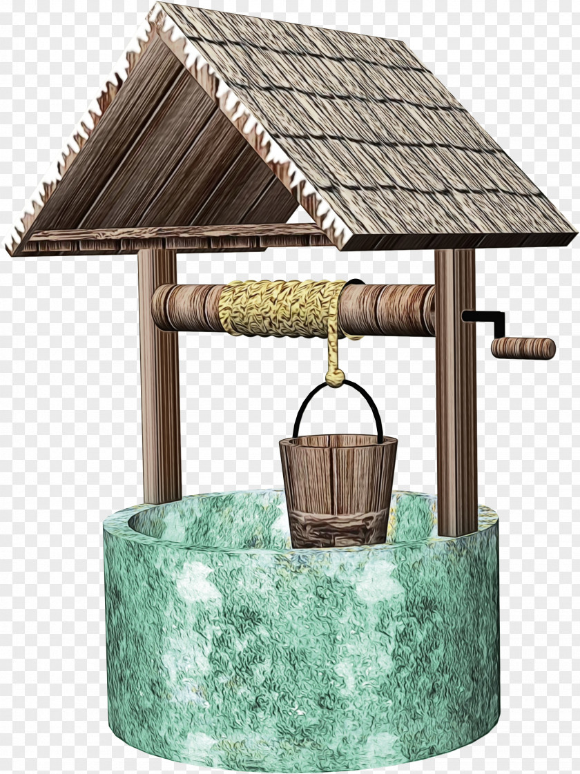 Water Well Bird Feeder Roof Shed PNG