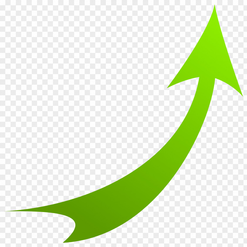 Arrow Green Leaf Font PNG