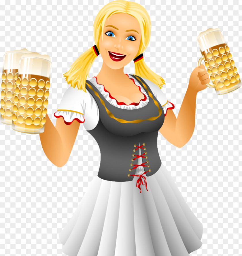 Beer Girls Oktoberfest In Germany German Cuisine Pretzel PNG