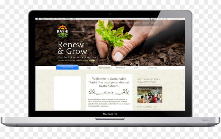 Creative Mockup Sustainable Kashi Sebastian Screenshot Web Design PNG