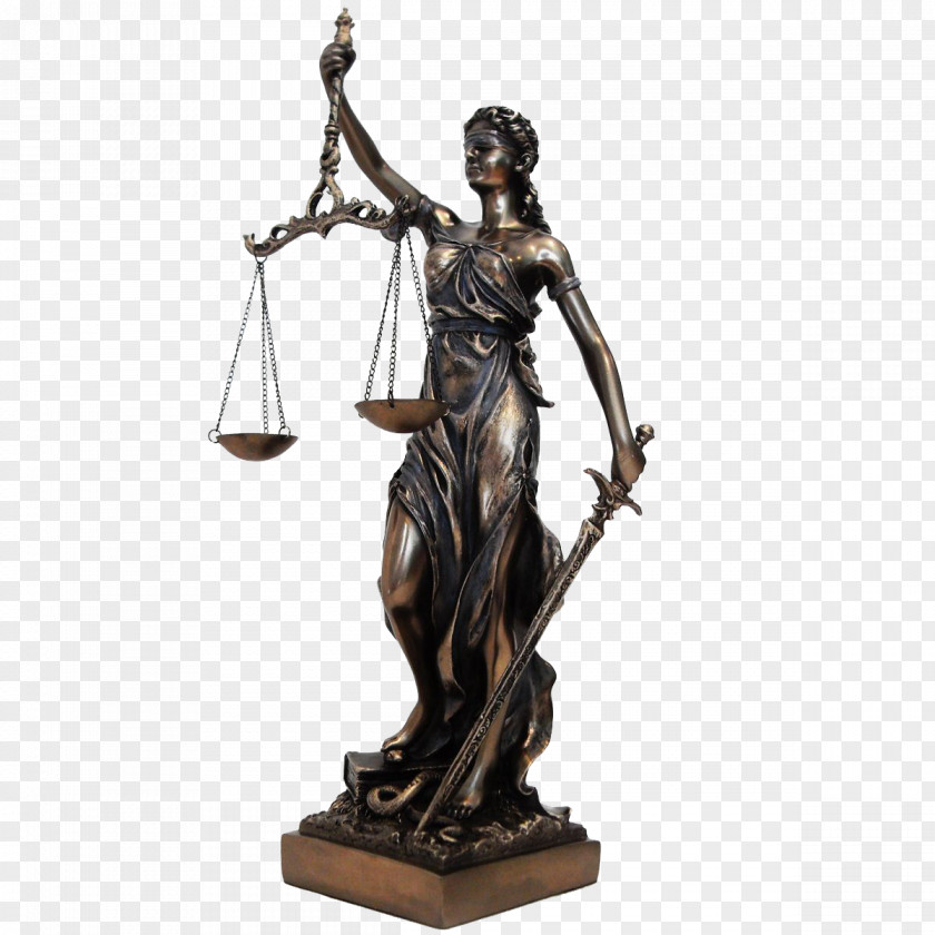 Criminal Justice System Lady Statue Bronze Sculpture PNG