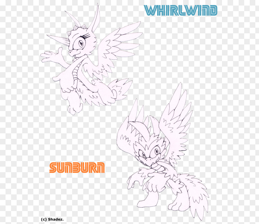 Fairy Line Art Sketch PNG