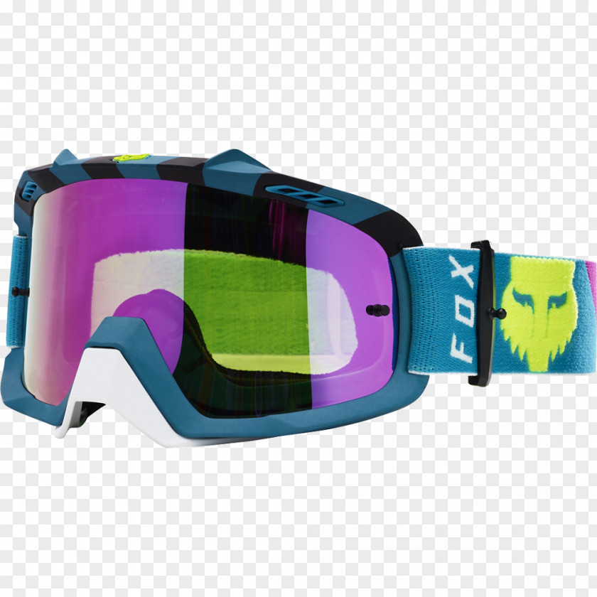 Fox Racing Clothing Goggles Teal Motorcycle PNG