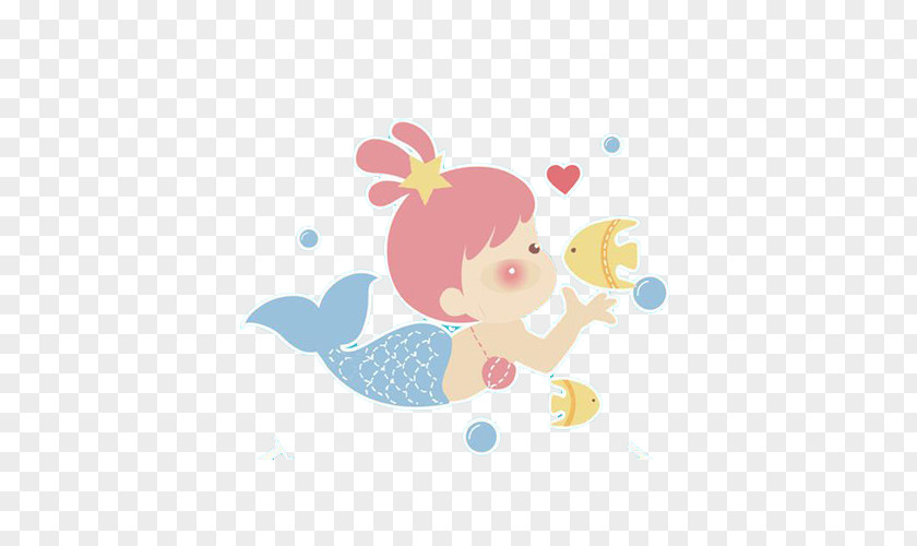 Mermaid Kissing Fish Kiss PNG