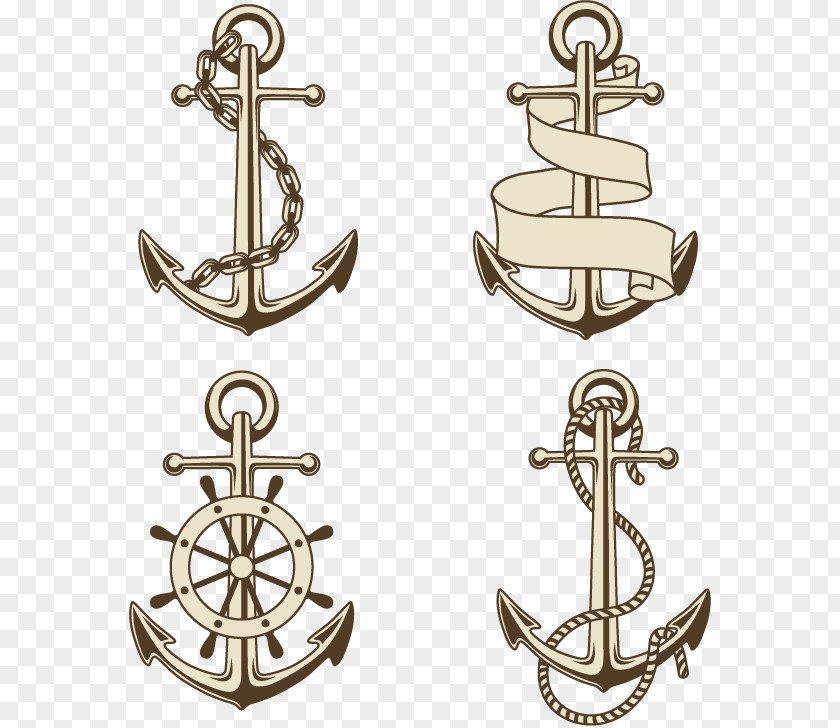 Hand-painted Anchor Euclidean Vector Download PNG