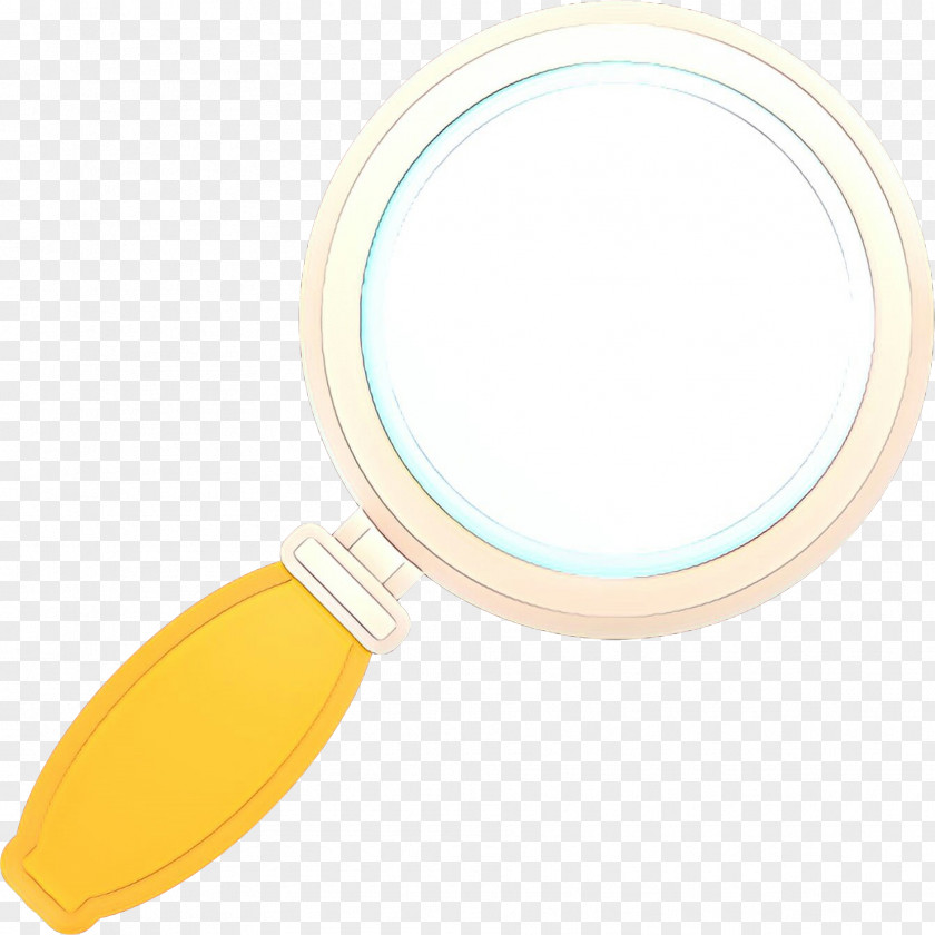 Magnifier Makeup Mirror Yellow Circle PNG