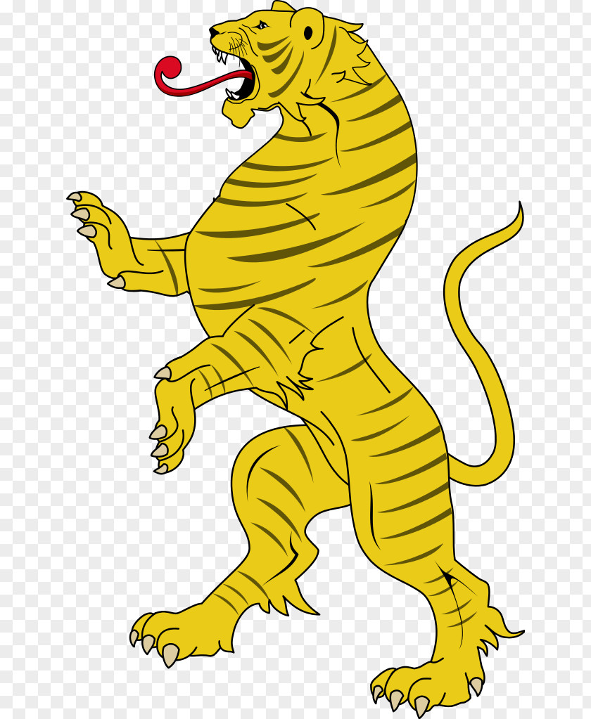 Tiger Lion Heraldry Coat Of Arms Supporter PNG