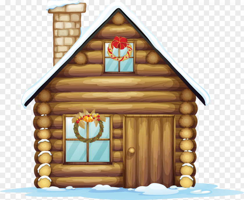 Chimney Gingerbread House Christmas Clip Art PNG