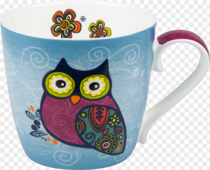 Owl Coffee Cup Mug Könitz Porzellan Ceramic PNG