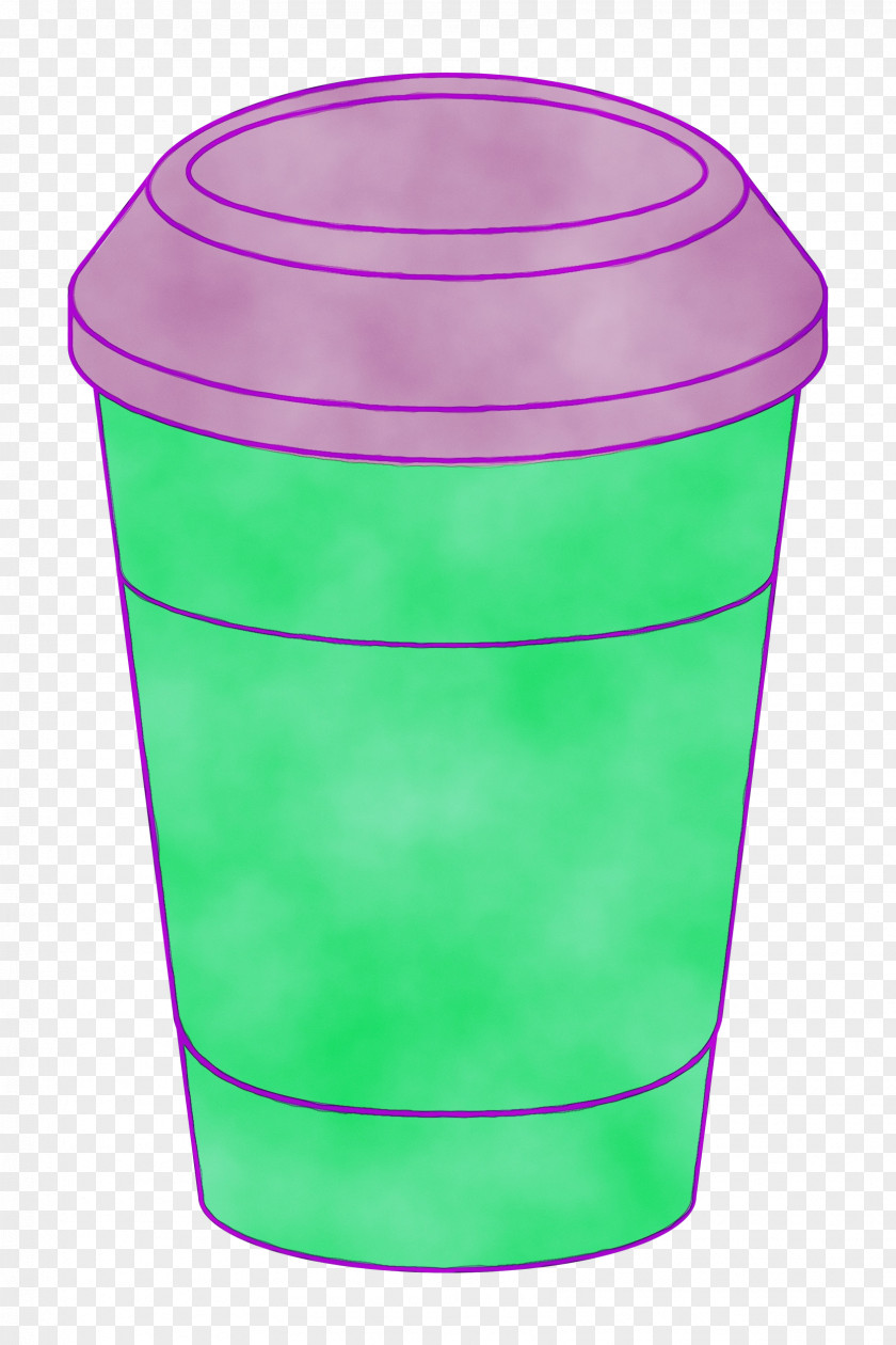 Plastic Cylinder Flowerpot Green Cup PNG