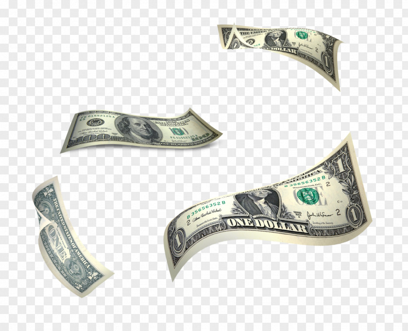 Floating Money Cash United States Dollar Icon PNG