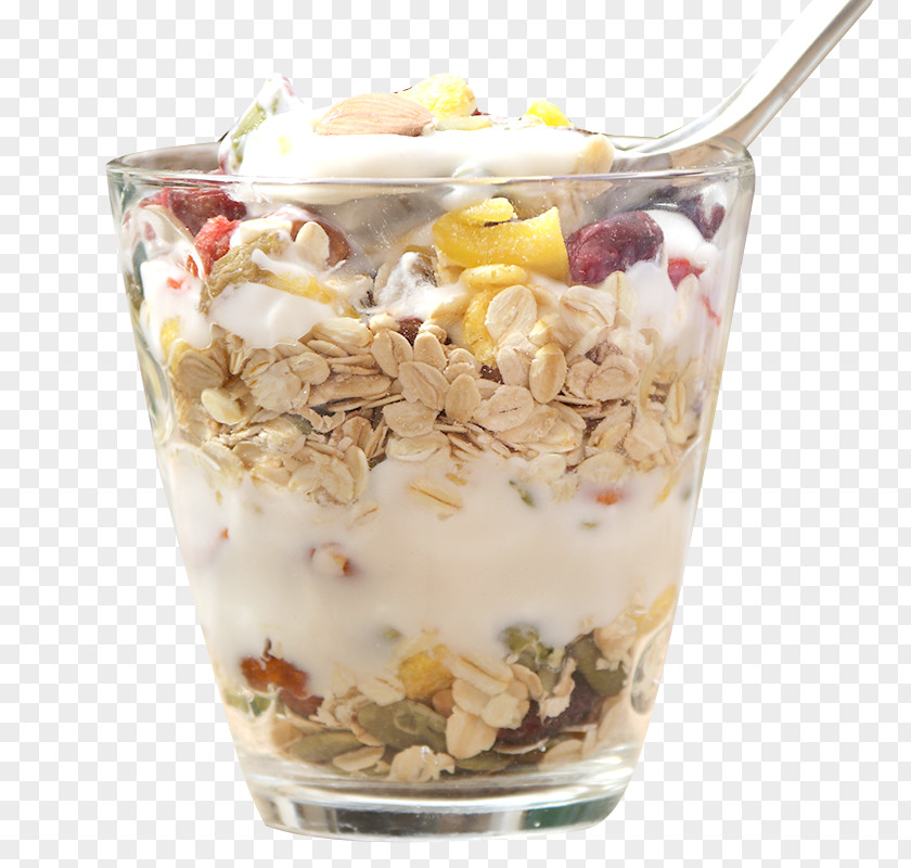 Fruit Cereal Yogurt Cup Material Muesli Breakfast Trifle Sundae PNG