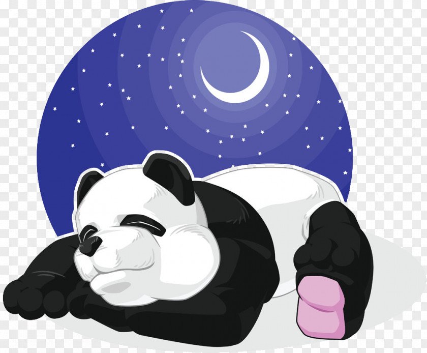 Panda Giant Cartoon Drawing Sleep PNG