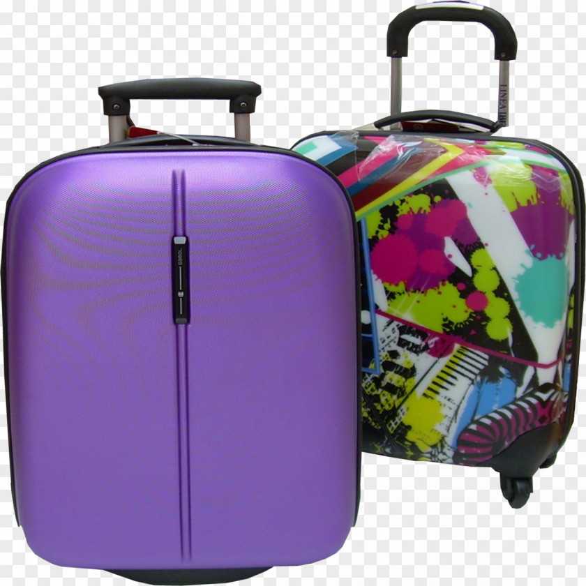 Purple Cool Suitcase Material Free To Pull Airplane Travel Backpack Baggage PNG
