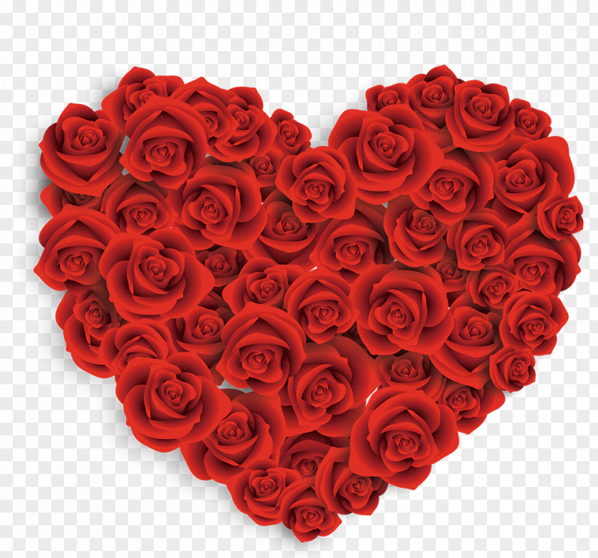 Rose Heart Valentines Day Gift Clip Art PNG