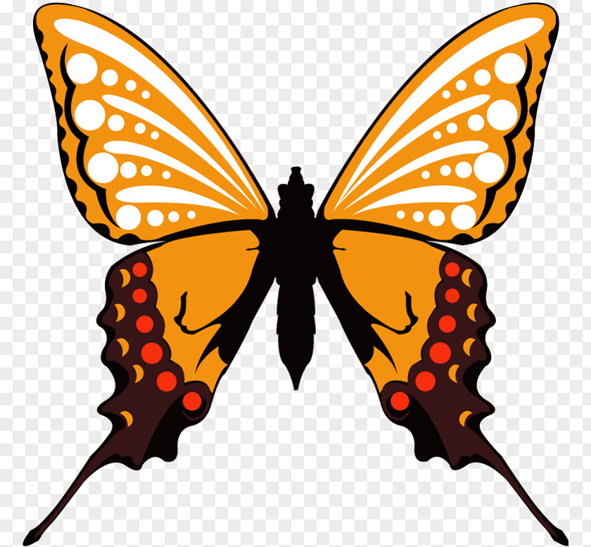 Vector Yellow Butterfly Graphic Design PNG