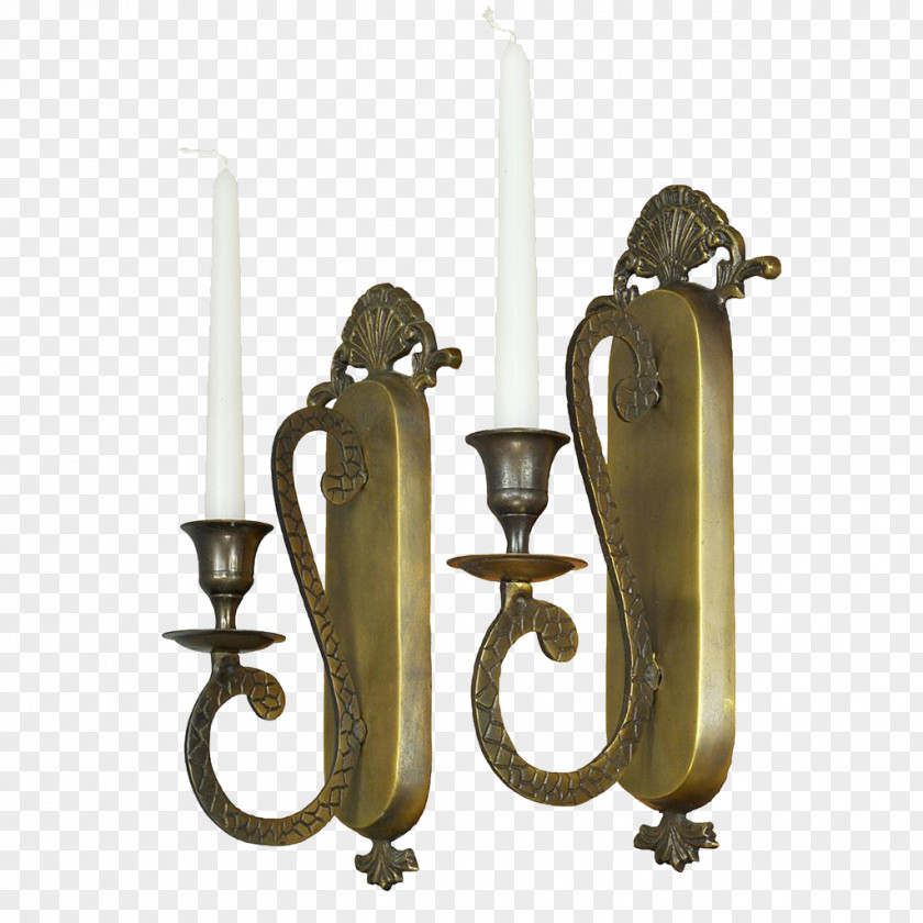 Vintage Candle Holders Sconce 01504 PNG