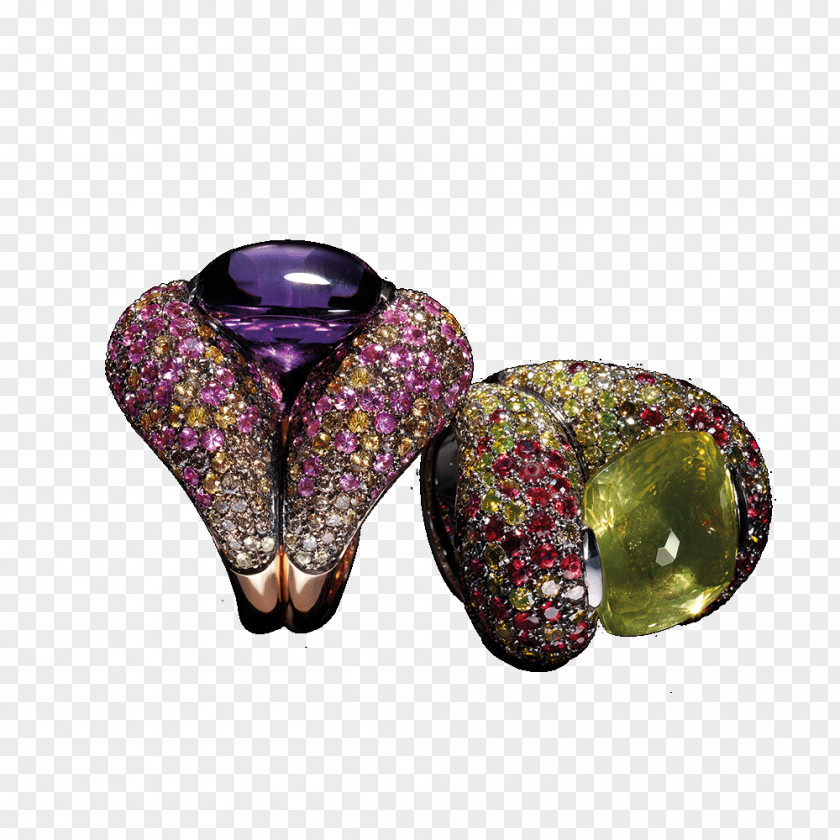 Color Ring Gemstone Jewelry Design PNG