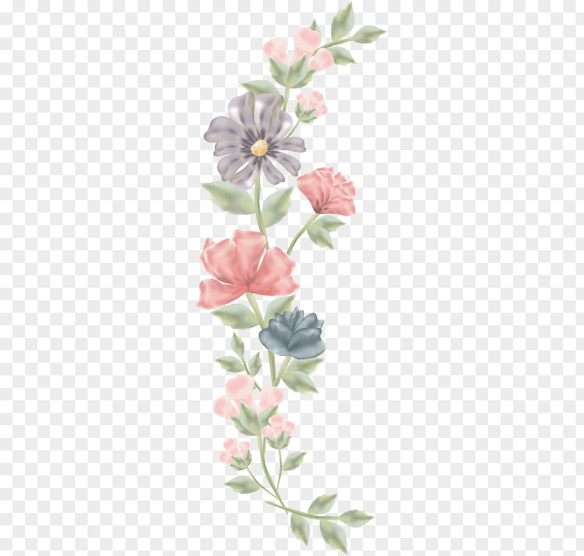 Hand-painted Flowers Vector Material PNG