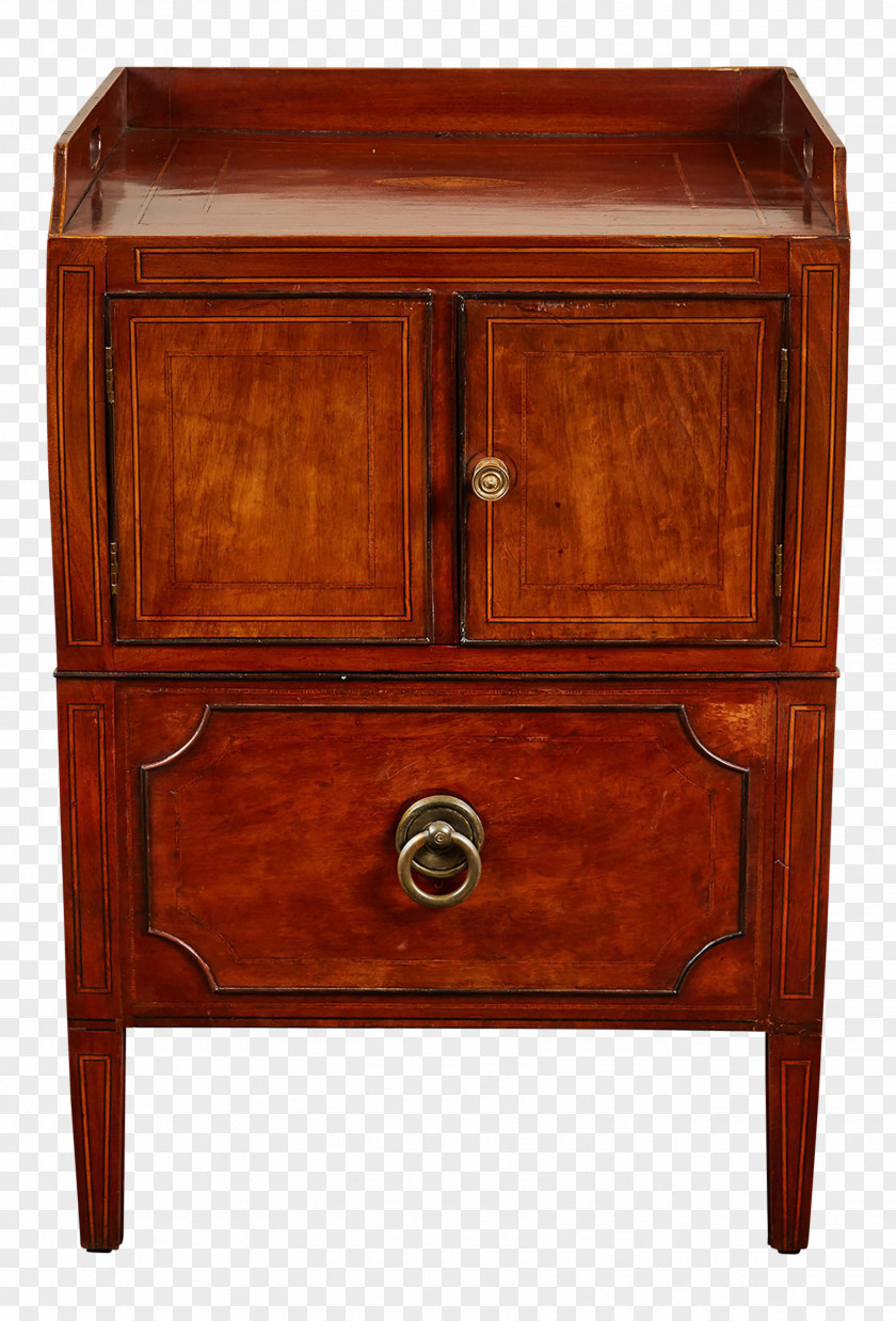 Mahogany Bedside Tables Commode Furniture Bedroom PNG