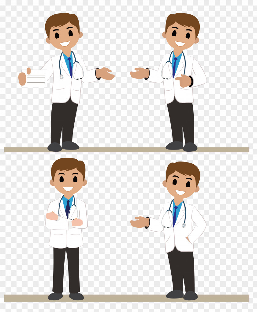 Cartoon Doctor Physician Euclidean Vector Illustration PNG